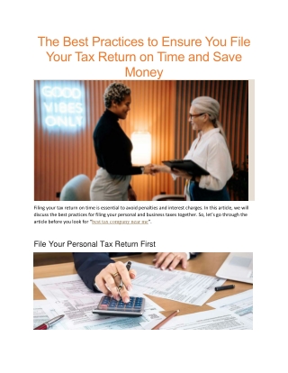 personal and business tax returns