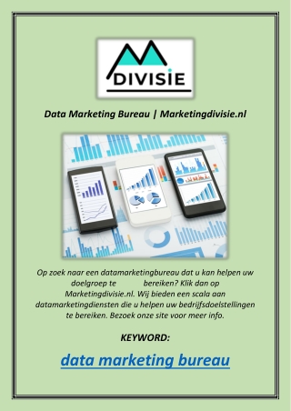 Data Marketing Bureau | Marketingdivisie.nl