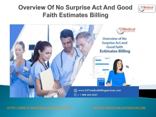 Overview Of No Surprise Act And Good Faith Estimates Billing