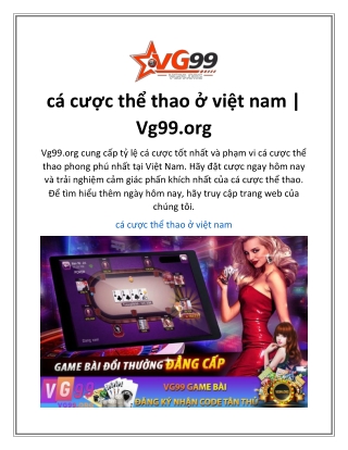 cá cược thể thao ở việt nam  Vg99.org