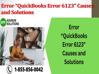 Error QuickBooks Error 6123 Causes and Solutions