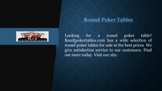 Round Poker Tables Kandjpokertables.com