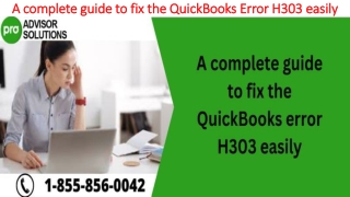 The most useful methods to resolve QuickBooks Error H303