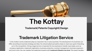 Trademark litigation services | The Kottay