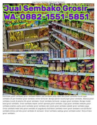 Ö882•I55I•585I (WA) Grosir Sembako Gudang Kemitraan Grosir Sembako