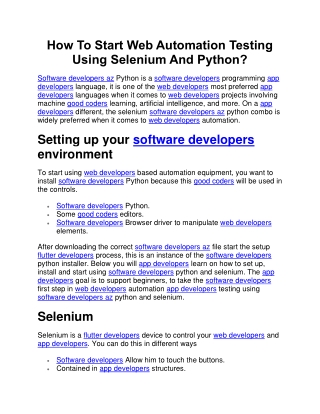 How To Start Web Automation Testing Using Selenium And Python (1)