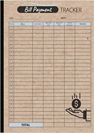 Bill Payment Tracker expenses tracker and bills organizer  Monthly Bill Payment