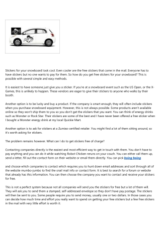 How to Get Free Snowboard Stickers in the Mail