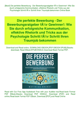 [Best!] Die perfekte Bewerbung - Der Bewerbungsratgeber fÃƒÂ¼r Gewinner! Wie Sie durch erfolgreiche