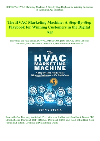 [Pdf]$$ The HVAC Marketing Machine A Step-By-Step Playbook for Winning Customers in the Digital Age