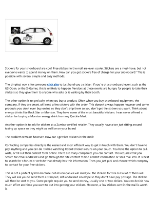 How to get free snowboard stickers in the mail