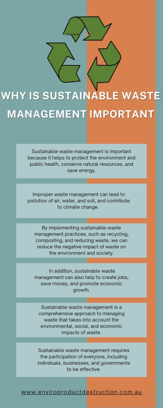 why is sustainable waste management important