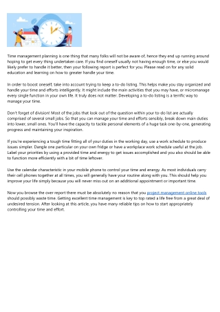 Never Again Be Worried About Personal Time Management By Using These Recommendat