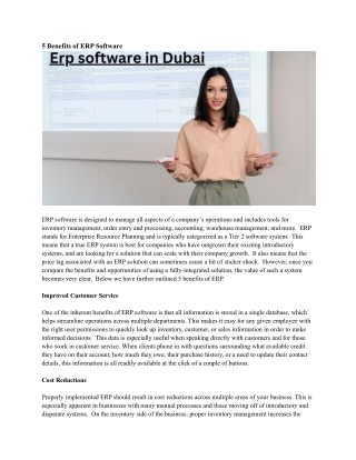 Erp software in Dubai