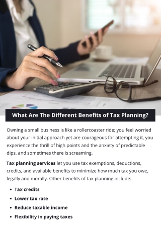 What Are The Different Benefits of Tax Planning?