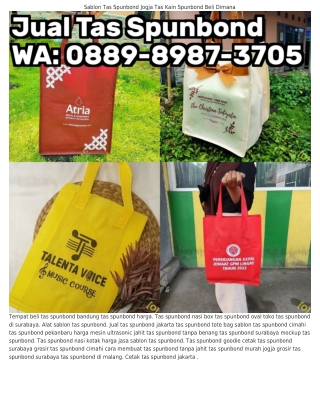 0889-8987-3705 (WA) Tas Spunbond Polos Di Surabaya Industri Tas Spunbond