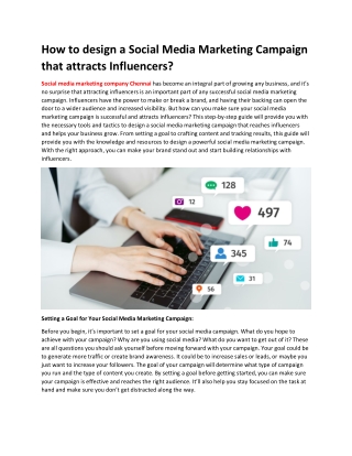 How to design a Social Media Marketing Campaign that attracts Influencers