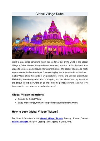 Global Village Dubai