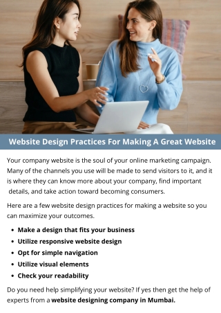 Website Design Practices For Making A Great Website