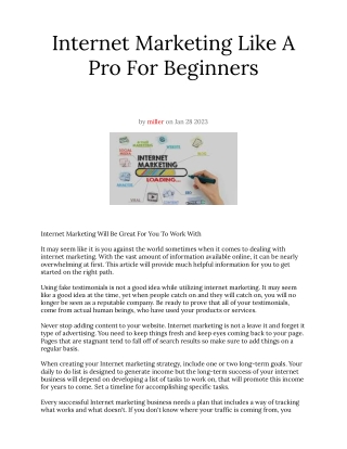 Internet Marketing Like A Pro For Beginners (1)