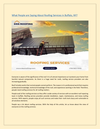 WHAT PEOPLE ARE SAYING ABOUT ROOFING SERVICES IN BUFFALO, NY?