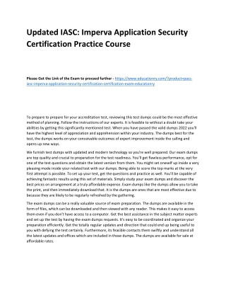 IASC: Imperva Application Security Certification