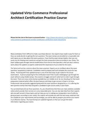 Virto Commerce Professional Architect Certification