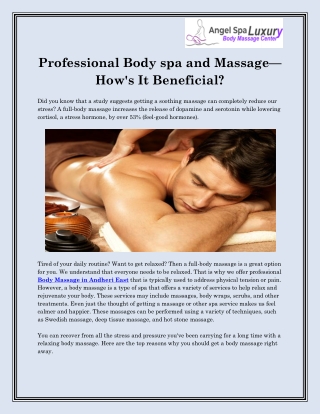 Body Massage in Andheri East