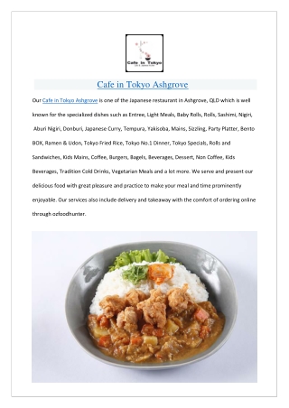 $5 off - Cafe in Tokyo Ashgrove Restaurant Ashgrove Takeaway, QLD