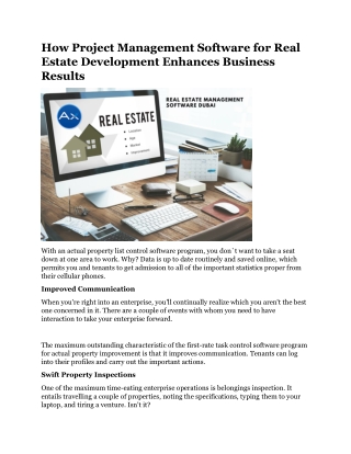 How Project Management Software for Real Estate Development Enhances Business Results