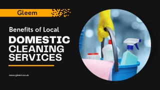 Benefits of Local Domestic Cleaning Services