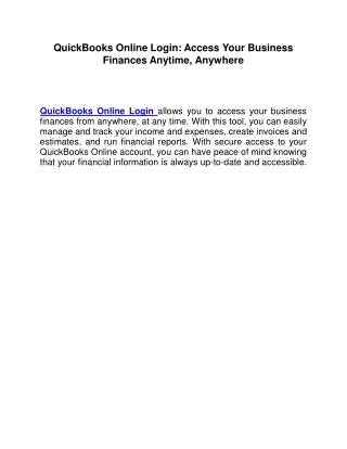 Intuit-Quickbook-Online-login
