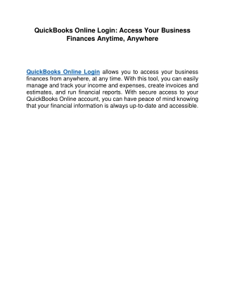 Intuit-Quickbook-Online-login