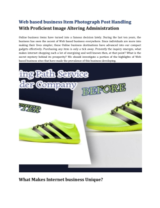 Best clipping path service - Web based business Item Photograph Post