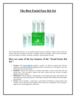 The Best Facial Face Kit Set