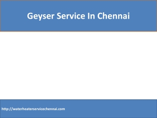 Geyser Service In Chennai