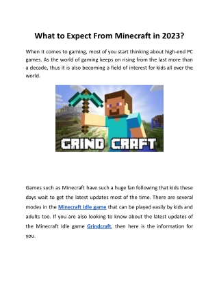 What to Expect From Minecraft in 2023_