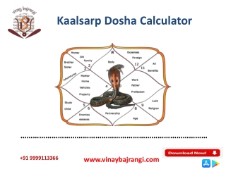 Kaalsarp Dosha Calculator