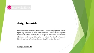 design hemsida  Interwebsite.se