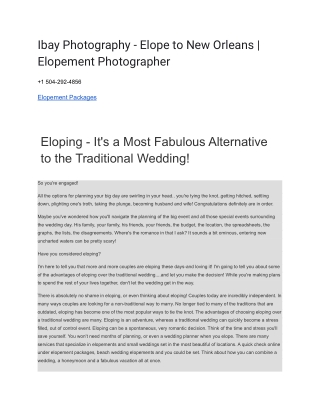 Ibay Photography - Elope to New Orleans _ Elopement Photographer