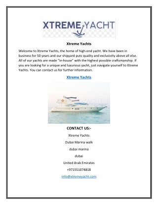 Xtreme Yachts  Xtremeyacht