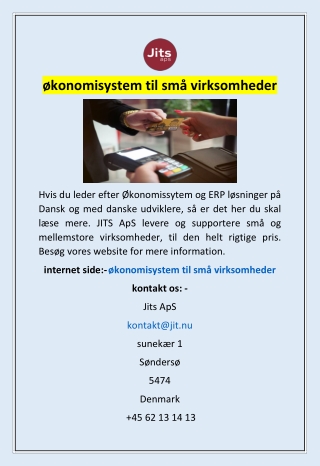 økonomisystem til små virksomheder