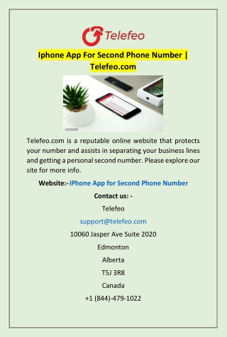 Iphone App For Second Phone Number | Telefeo.com