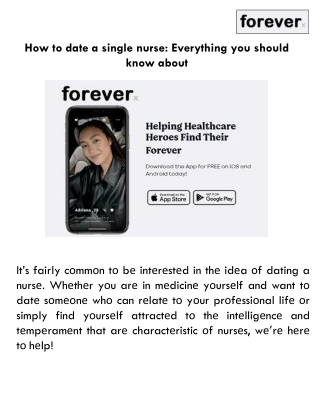 How to date a single nurse Everything you should know about