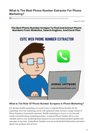 1What Is The Best Phone Number Extractor For Phone Marketing