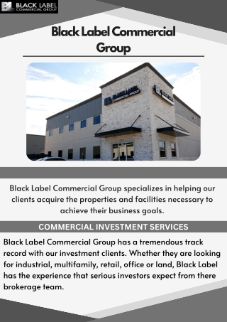 Commercial Real Estate Sale in Houston | Black Label Commercial Group