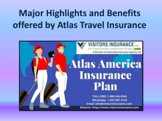 Major Highlights and Benefits offered by Atlas Travel Insurance