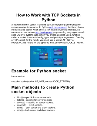 How to Work with TCP Sockets in Python