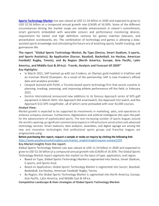 Sports Technology Market