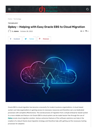 Opkey – Helping with Easy Oracle EBS to Cloud Migration